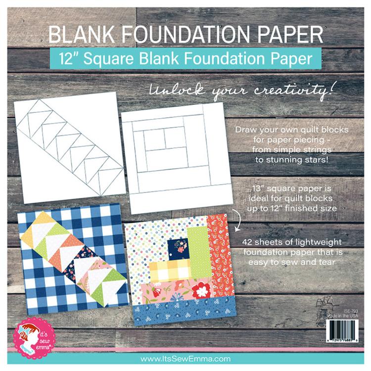 12 Blank Foundation Paper Kimberly Jolly Its Sew Emma ISE-793