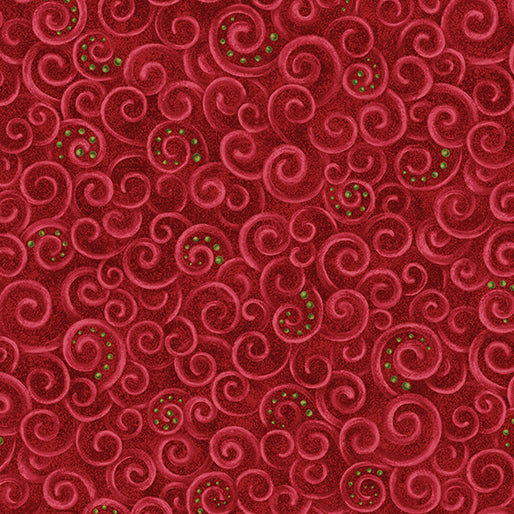 12 Days of Christmas Motion Red Nancy Halvorsen Benartex Cotton Fabric BE-17275-10