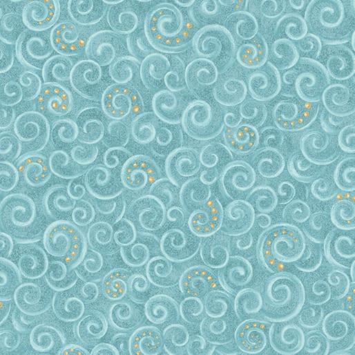 12 Days of Christmas Motion Teal Nancy Halvorsen Benartex Cotton Fabric BE-17275-84 | US Fabric Shop