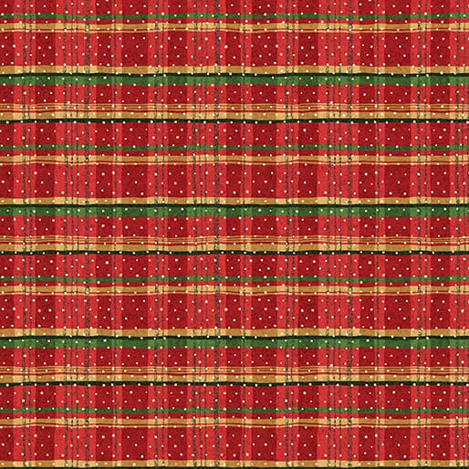 12 Days of Christmas Plaid Red Nancy Halvorsen Benartex Cotton Fabric BE-17273-10 | US Fabric Shop