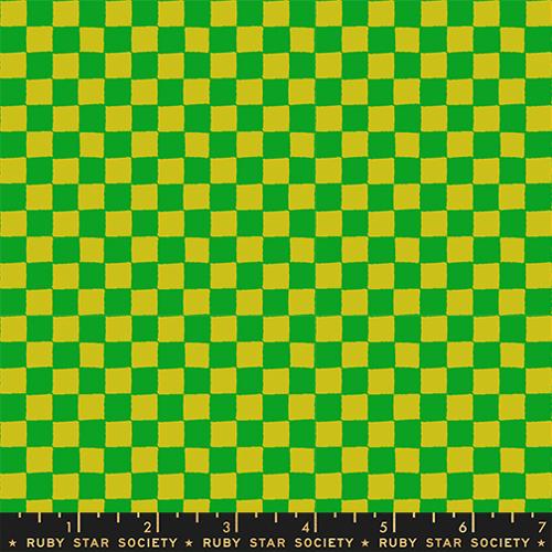 1 800 Calico Block Print Checks and Plaids Blender Verdant Green Alexia Abegg Ruby Star Society Moda Cotton Fabric MD-RS4107-14