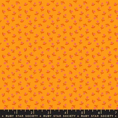 1 800 Calico Sprout Ditsy Floral Blender Retro Cheddar Orange Alexia Abegg Ruby Star Society Moda Cotton Fabric MD-RS4103-25