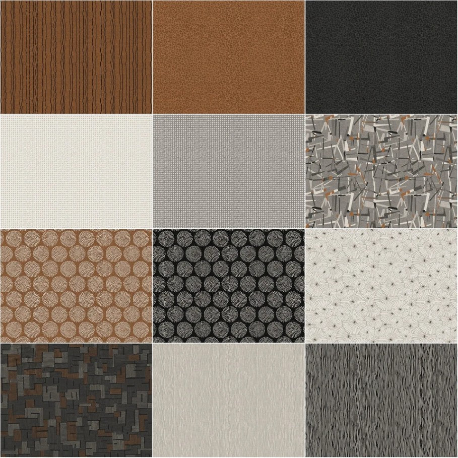 Modern Elements Chips 5" Squares 42pcs Northcott Fabrics Cotton Fabric NC-CMODERN42-10