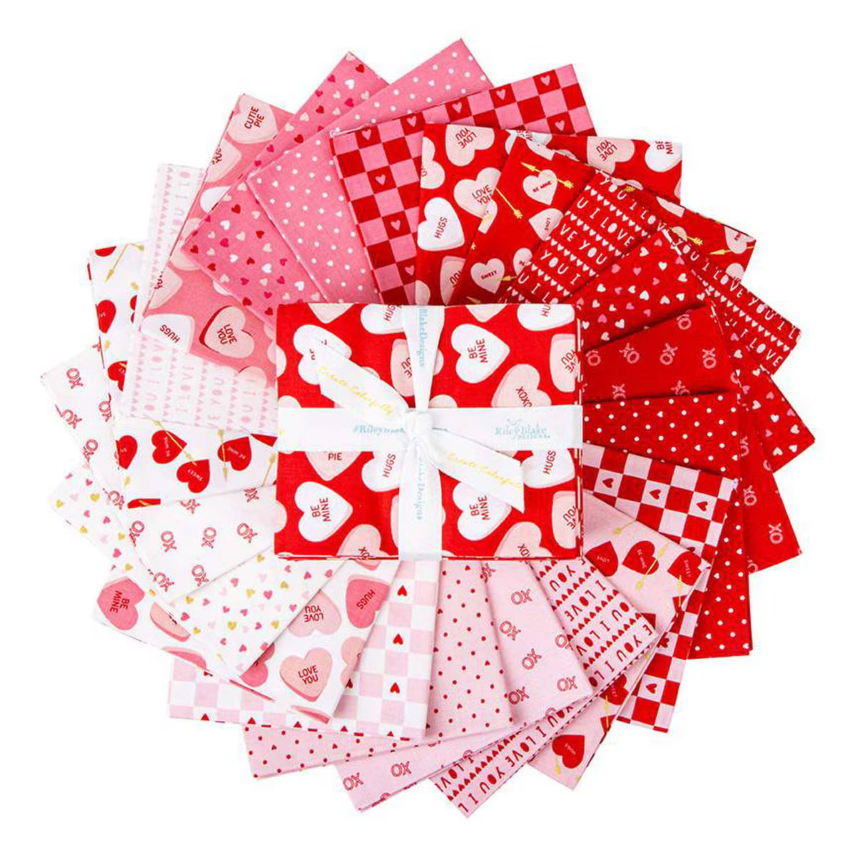 Sweetheart Fat Quarter Bundle 18"X22" 21pcs My Mind's Eye Riley Blake Designs Cotton Fabric RB-FQ-15500-21
