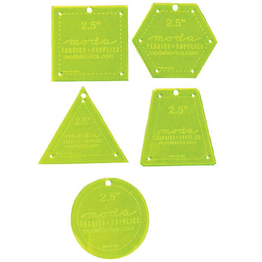 2.5" Basic Template Set 5ct Set #1 Fabric Fanatics