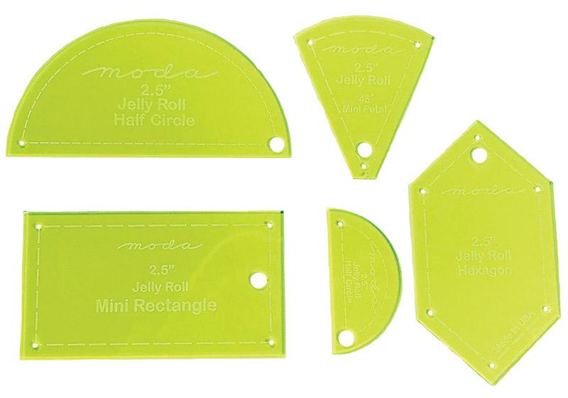 2.5" Basic Template Set 5ct Set #3 Fabric Fanatics