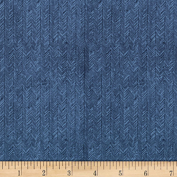 24/7 Herringbone Denim Dark Blue Hoffman Fabrics Cotton Fabric HF-X5684-65