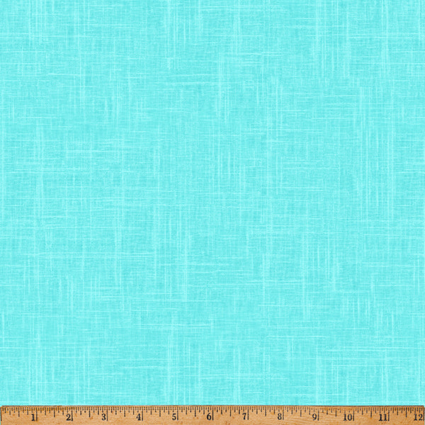 24/7: Linen Texture Aquamarine Blue Green Hoffman Fabrics Cotton Fabric HF-S4705-214
