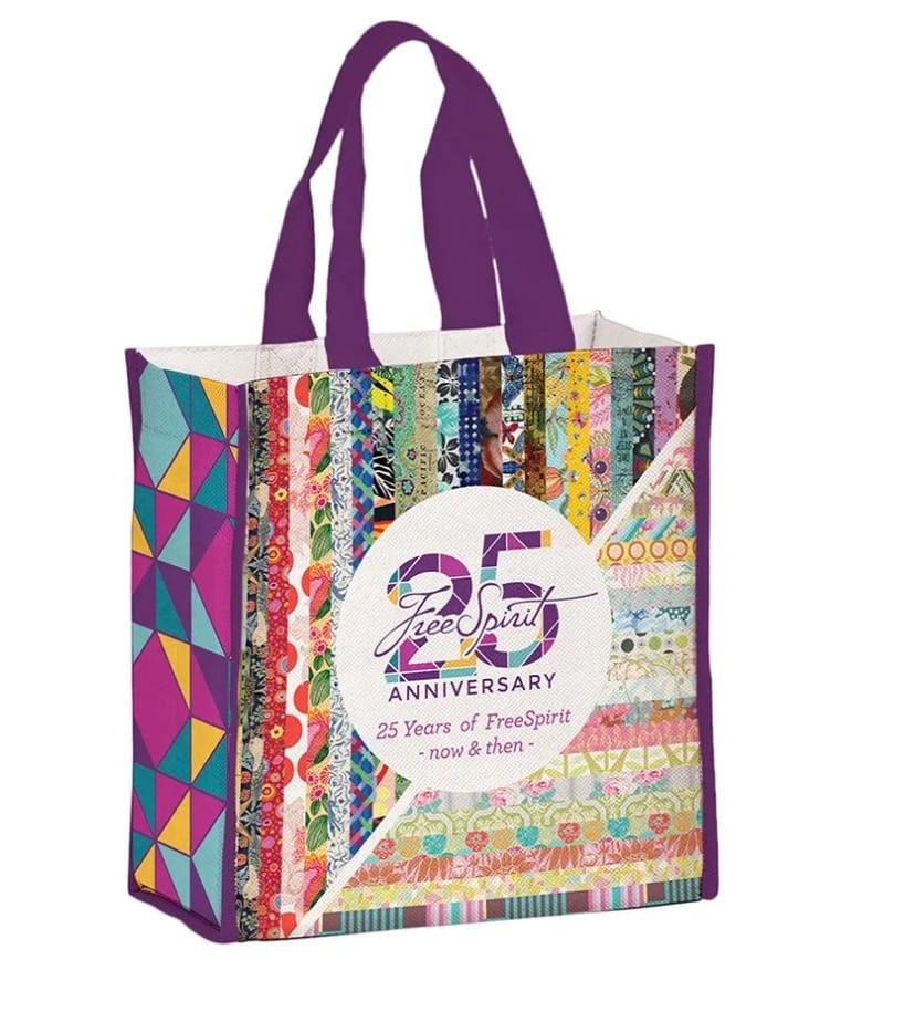 FREE with minimum of $175 purchase of Free Spirit- 25th Anniversary of Free Spirit Tote Bag FS.TOTE25FS.ANNIVERSARY | US Fabric Shop