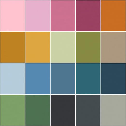 Bella Solids Cozy 5'' Squares Charm Pack Moda Cotton Fabric MD-9900PPC