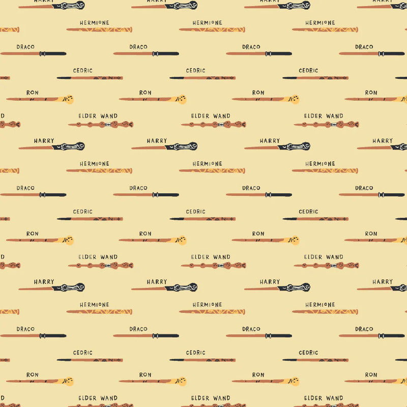 Harry Potter Arts and Crafts Wand Sand Camelot Cotton Fabrics