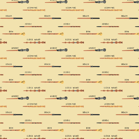 Harry Potter Arts and Crafts Wand Sand Camelot Cotton Fabrics