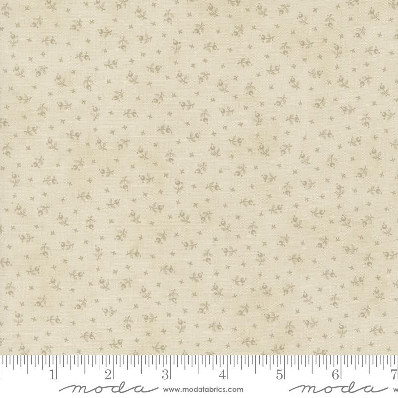 3 Sisters Favorites Vintage Linens Berry Toss Ditsy Taupe Tan 3 Sisters Moda Cotton Fabric