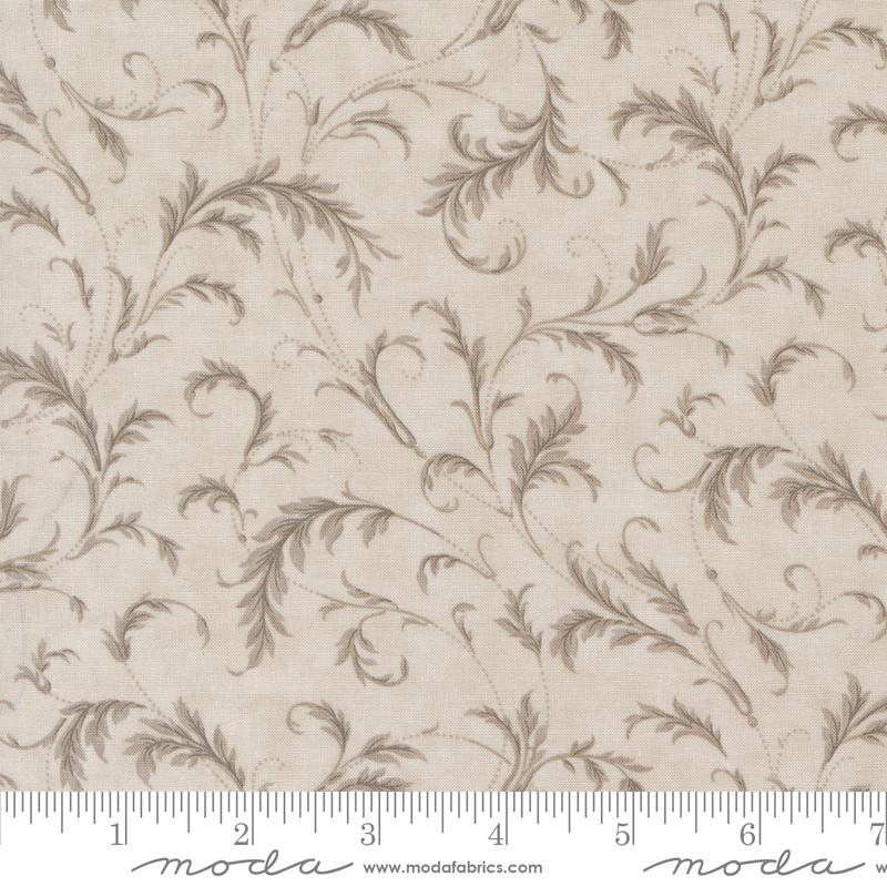 3 Sisters Favorites Vintage Linens Flourishing Plaza Blenders Silver Grainy 3 Sisters Moda Cotton Fabric