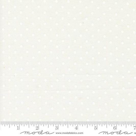 3 Sisters Favorites Vintage Linens Perfect Dots Cream White on White 3 Sisters Moda Cotton Fabric