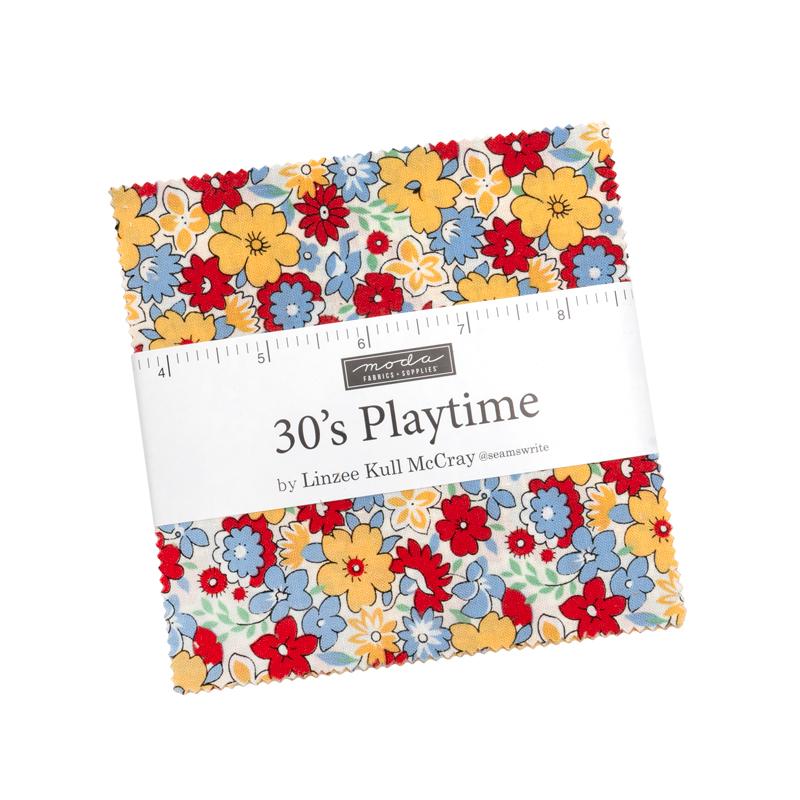 30s Playtime 2025 5" Squares Charm Pack Linzee McCray Moda Cotton Fabric MD-23370PP