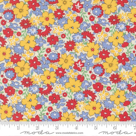 30s Playtime Bouncy Florals Primary Multi Linzee McCray Moda Cotton Fabric MD-23370-11
