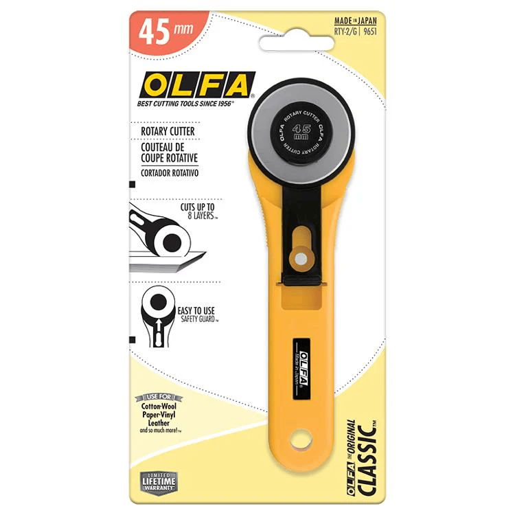 45MM Rotary Cutter Gold RTY-2 G Olfa OLFA-9651 | US Fabric Shop
