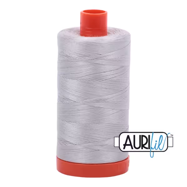Aluminium Aurifil Cotton Quilting Thread 50 wt. 1300m 1422y Spool