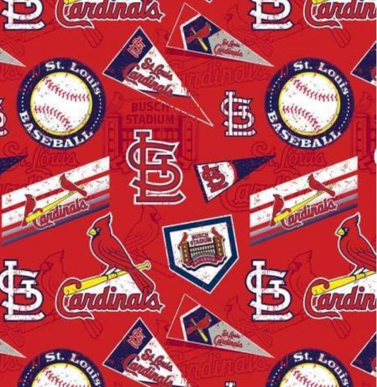 Saint Louis Cardinals MLB Baseball Retro 58" Fabric Traditions Cotton Fabric MLB-14433B