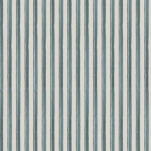 A Beautiful Day Stripe Beige Navy Blue Dawn Rosengren Henry Glass Cotton Fabric
