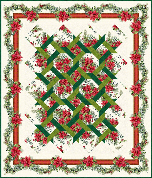 A Poinsettia Winter Twist Quilt Pattern Jason Yenter In The Beginning ITB-APWTP