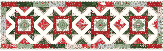 A Little Christmas Runner Kit 18"x60" Mistletoe & Holly Beverly McCullough Flamingo Toes Riley Blake RB-KT-16400