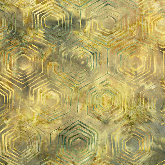A Splash of Color Batik Honeycomb Forest Green Edyta Sitar of Laundry Basket Quilts Andover Fabrics Cotton Fabric AF-AB‑8597-G