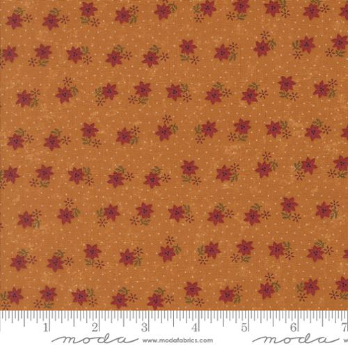 A Vintage Christmas Cactus Florals Gold Kansas Troubles Quilters Moda Cotton Fabric MD-9782-12