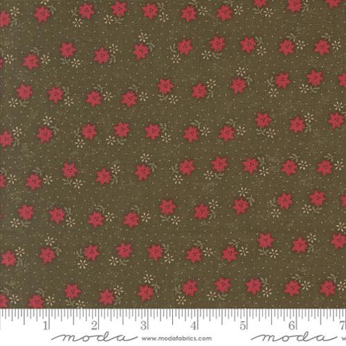 A Vintage Christmas Cactus Florals Green Kansas Troubles Quilters Moda Cotton Fabric MD-9782-15