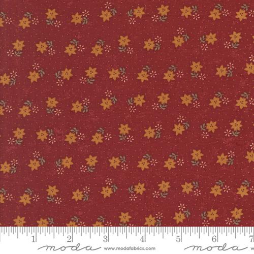 A Vintage Christmas Cactus Florals Red Kansas Troubles Quilters Moda Cotton Fabric MD-9782-13