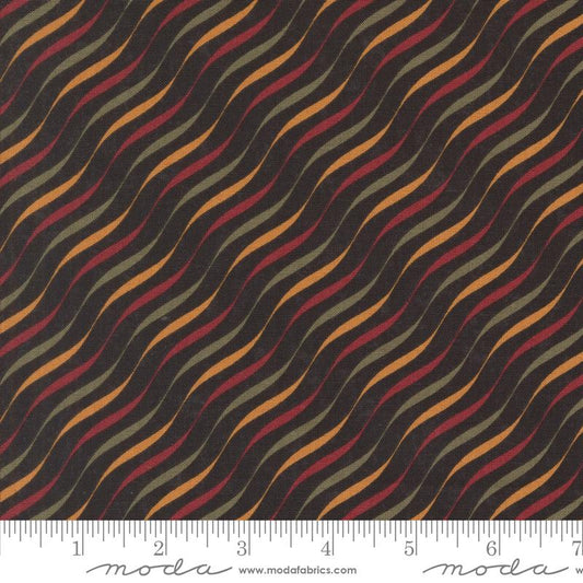 A Vintage Christmas Candy Stripes Black Kansas Troubles Quilters Moda Cotton Fabric MD-9783-19