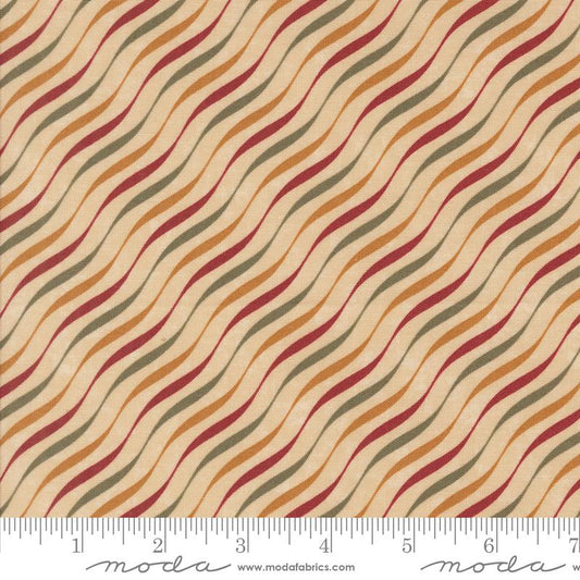 A Vintage Christmas Candy Stripes Tan Multi Kansas Troubles Quilters Moda Cotton Fabric MD-9783-11