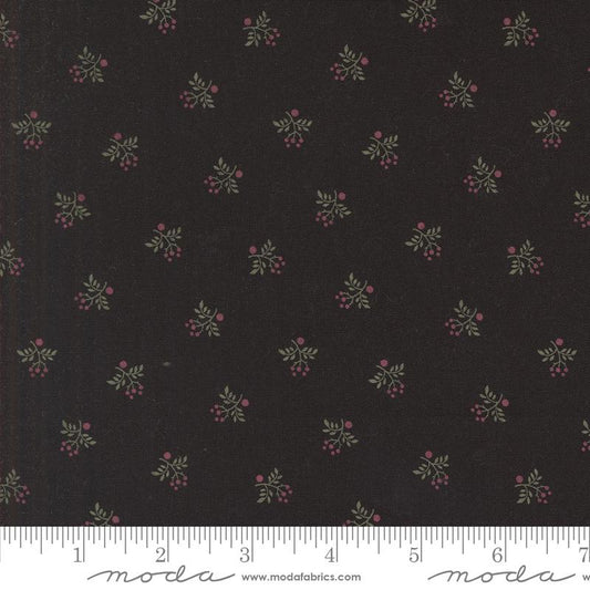 A Vintage Christmas Holly Blenders Black Kansas Troubles Quilters Moda Cotton Fabric MD-9787-18