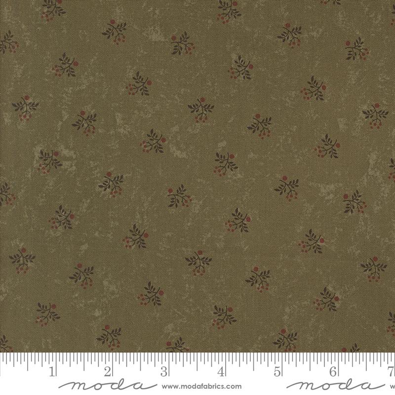 A Vintage Christmas Holly Blenders Green Kansas Troubles Quilters Moda Cotton Fabric MD-9787-15