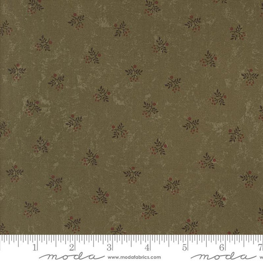 A Vintage Christmas Holly Blenders Green Kansas Troubles Quilters Moda Cotton Fabric MD-9787-15