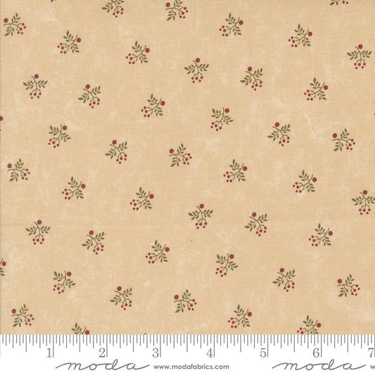 A Vintage Christmas Holly Blenders Tan Multi Kansas Troubles Quilters Moda Cotton Fabric MD-9787-11
