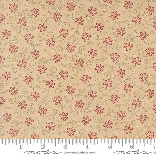 A Vintage Christmas Ribbon Blenders Tan Multi Kansas Troubles Quilters Moda Cotton Fabric MD-9788-11