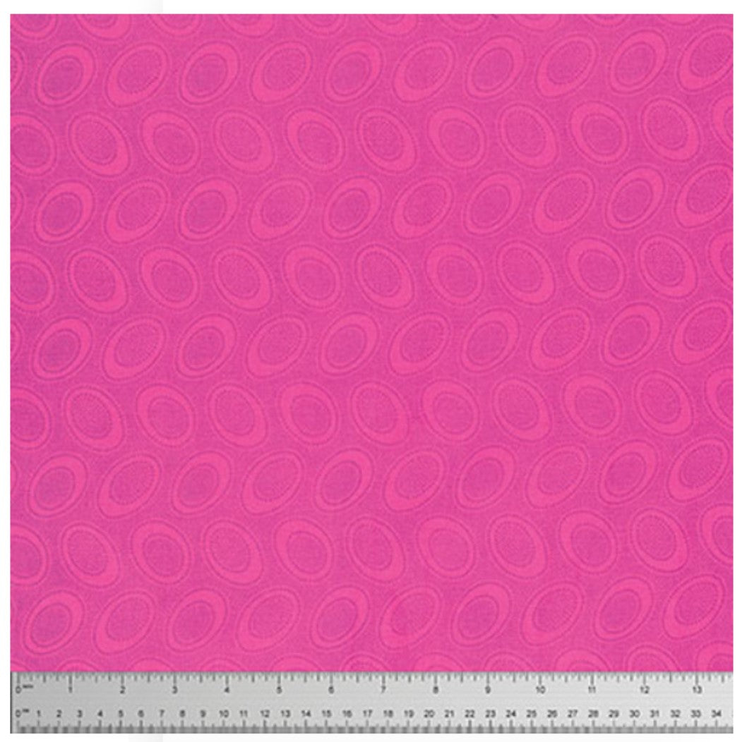 Aboriginal Dot Shocking Pink Classics Kaffe Fassett Collective Free Spirit Cotton Fabric FS PWGP071.SHOCK