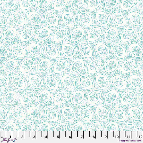 Aboriginal Dot Water Blue Classics Kaffe Fassett Collective Free Spirit Cotton Fabric FS-PWGP071.WATER