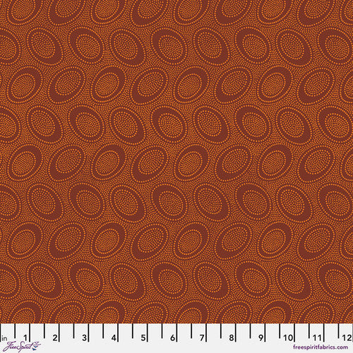 Aboriginal Dot Pumpkin Classics Kaffe Fassett Collective Free Spirit Cotton Fabric FS-PWGP071.PUMPK