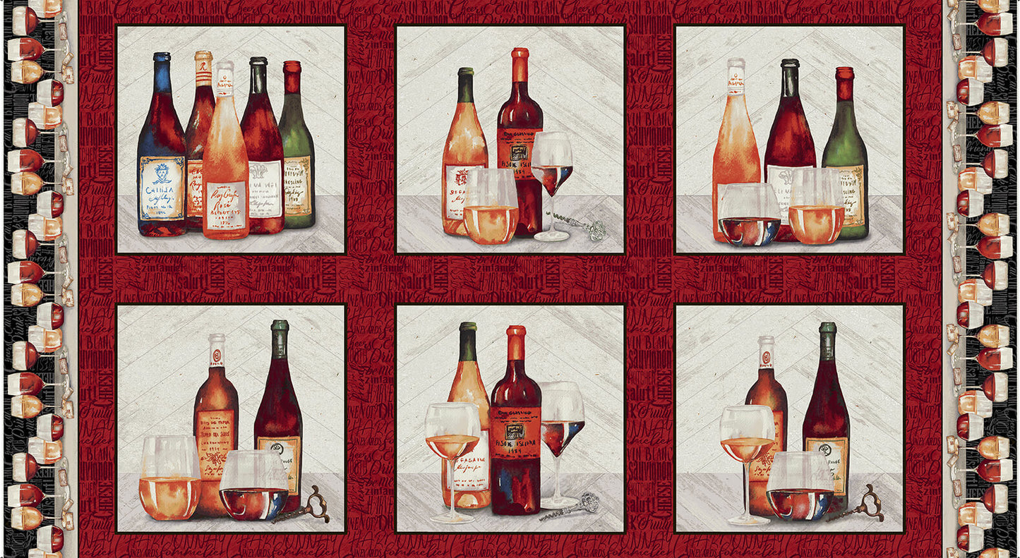 After Five Blocks Panel 24" Multi Mary Beth Baker Henry Glass Cotton Fabric HG-348-89