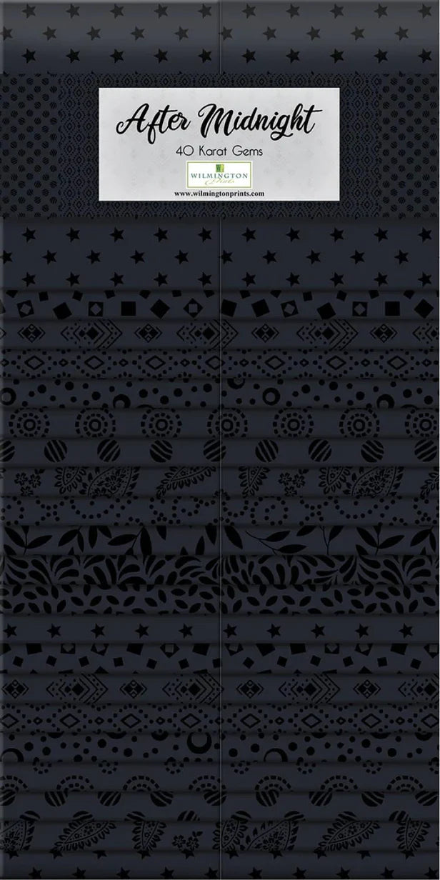 After Midnight Essentials 2.5'' Strips Karat Gems Wilmington Prints Cotton Fabric