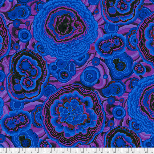 Agate Blue Philip Jacobs Stash Kaffe Fassett Collective Free Spirit Cotton Fabric FS-PWPJ106.BLUE