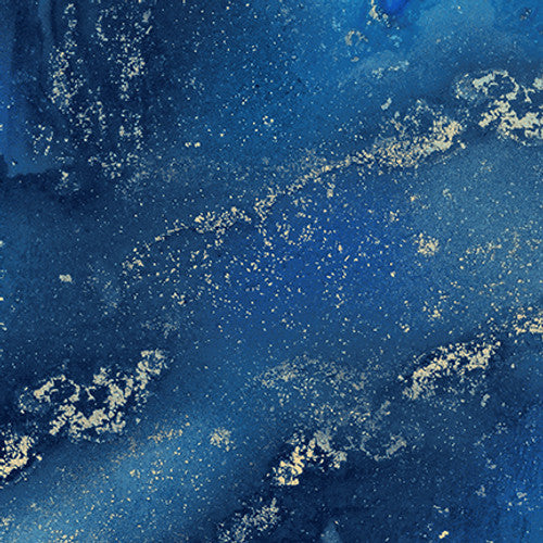 Alabaster Wings Marble Texture Cobalt Blue Pattern Weave Studio Blank Quilting Cotton Fabric BQ-3852-78