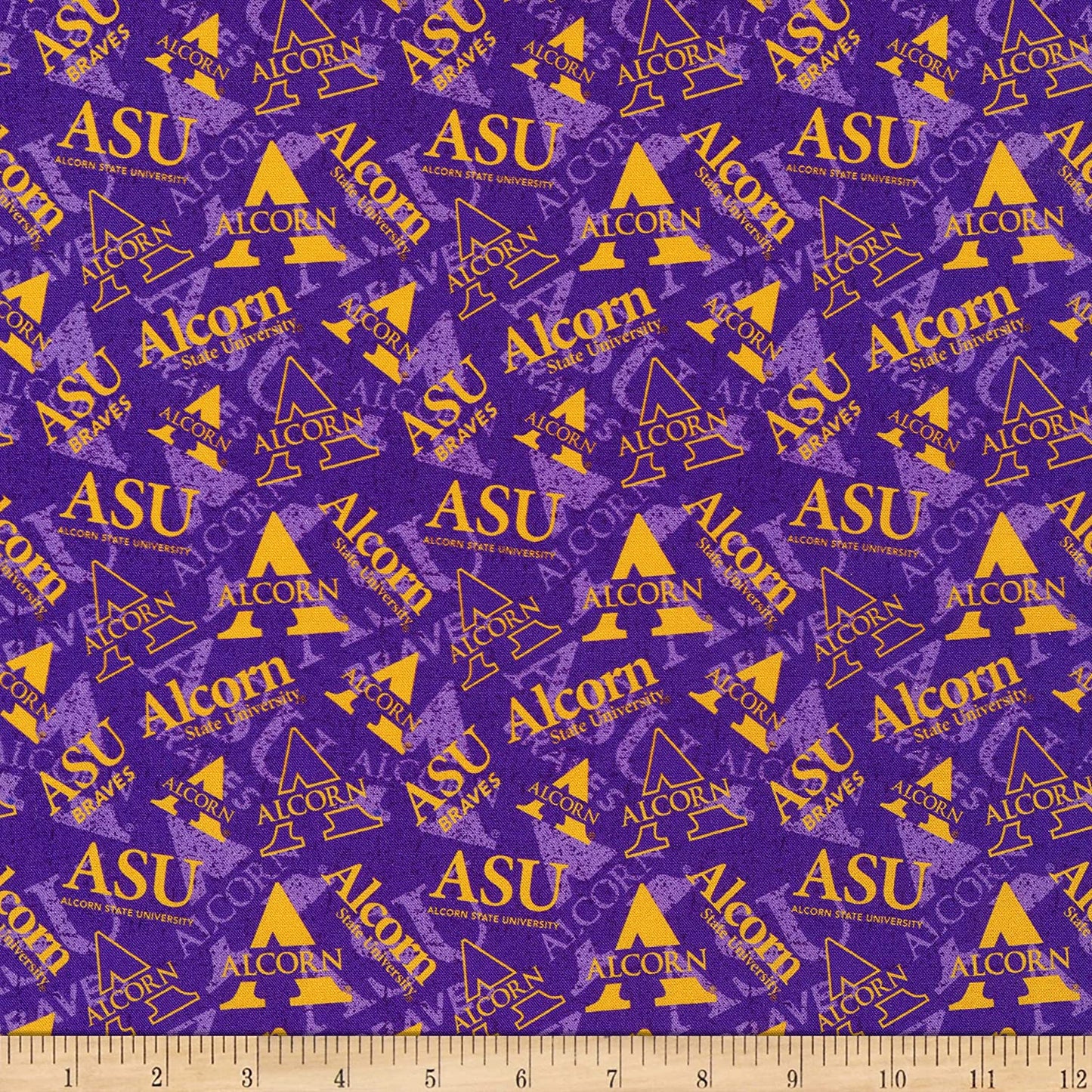 Alcon State Braves NCAA College Tone on Tone Design Cottton Fabrics ALC-1178