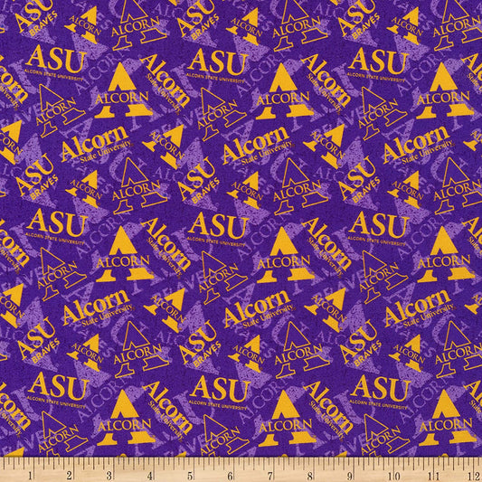 Alcon State Braves NCAA College Tone on Tone Design Cottton Fabrics ALC-1178