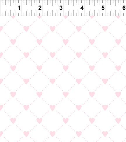 Alice Heart Grid Pink In the Beginning Fabrics Cotton Fabric ITB-14AL-1