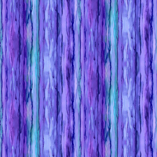 Allure Textured Stripe Purple Multi Deborah Edwards and Melanie Samra Northcott Cotton Fabric