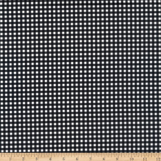 Alpine Winter Buffalo Plaid Small Black and White Deborah Edwards Northcott Cotton Fabric